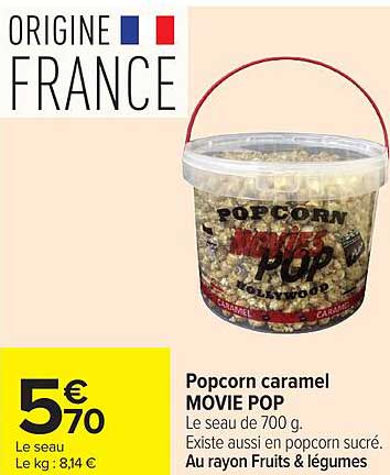 Movie Pop Popcorn caramel