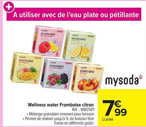 Mysoda Wellness Water Framboise citron