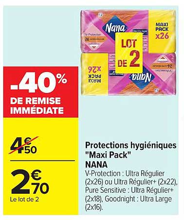 Nana Protections hygiéniques Maxi Pack