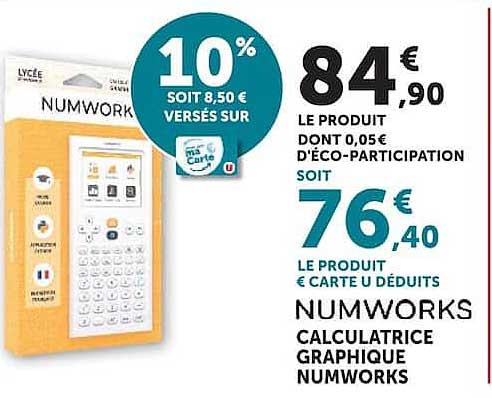 NUMWORKS CALCULATRICE GRAPHIQUE