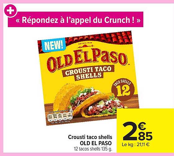 OLD EL PASO Crousti taco shells