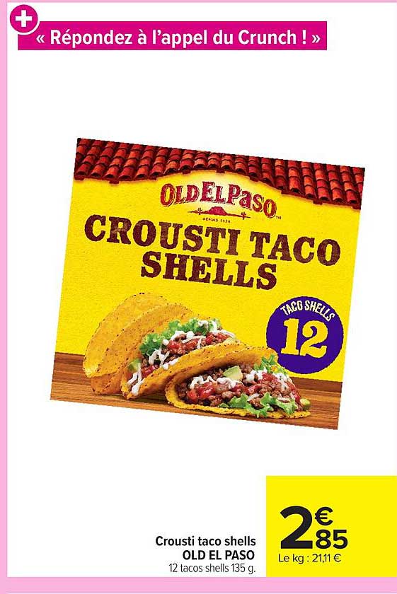 OLD EL PASO Crousti taco shells