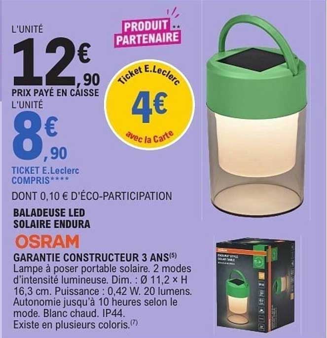 OSRAM BALADEUSE LED SOLAIRE ENDURA