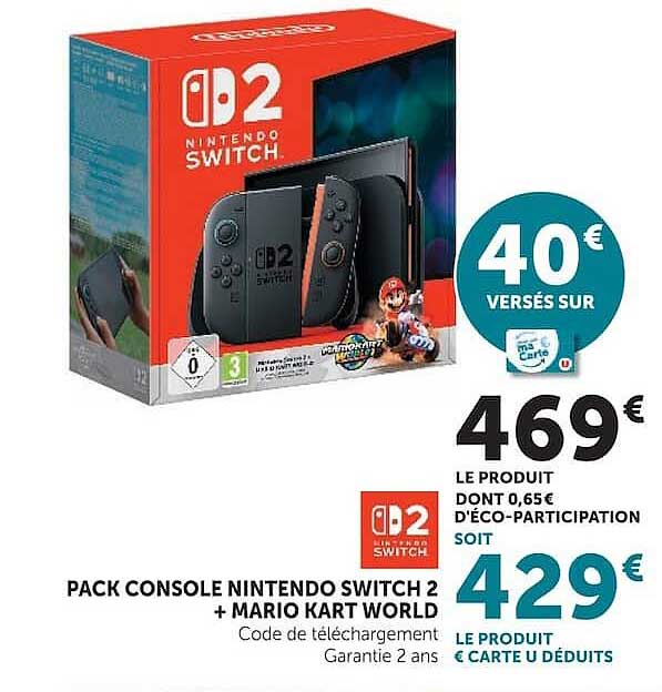 PACK CONSOLE NINTENDO SWITCH 2 + MARIO KART WORLD