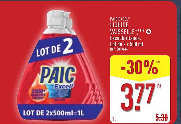 PAIC Excel Liquide Vaisselle