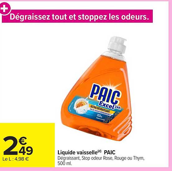 PAIC Liquide vaisselle
