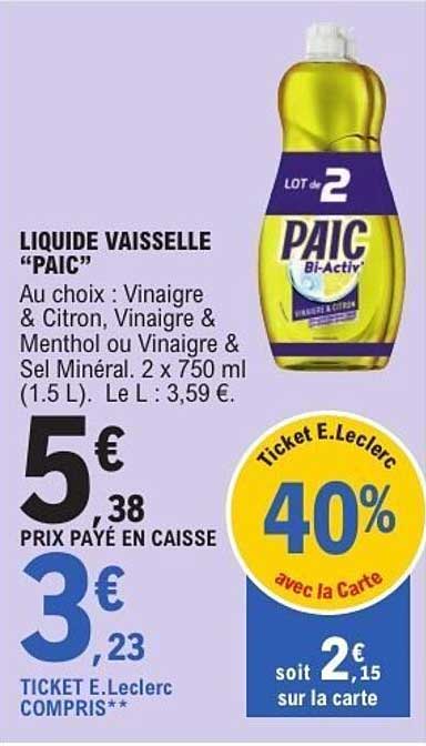 PAIC LIQUIDE VAISSELLE