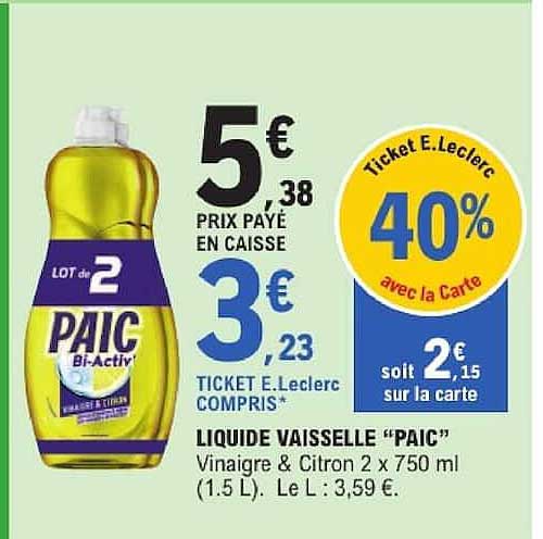 PAIC Liquide vaisselle