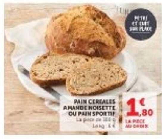 PAIN CÉRÉALES AMANDE NOISETTE DU PAIN D’EPIS