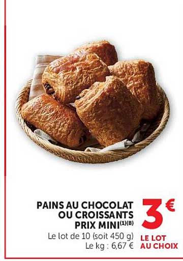 PAINS AU CHOCOLAT OU CROISSANTS