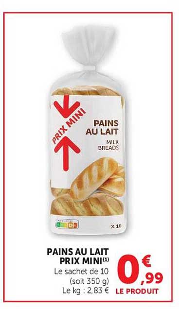 PAINS AU LAIT PRIX MINI