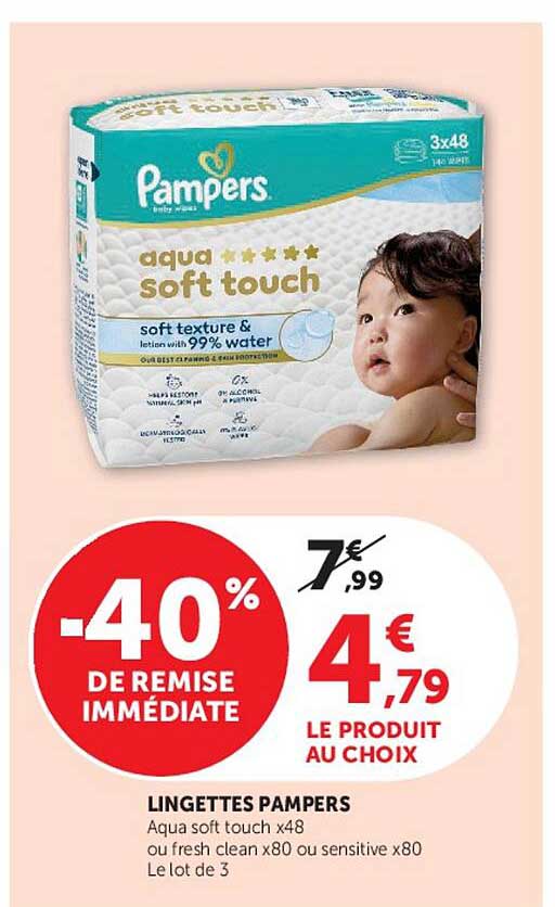 Pampers aqua soft touch