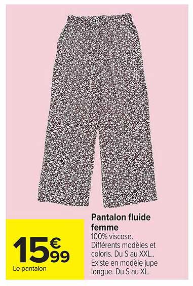 Pantalon fluide femme