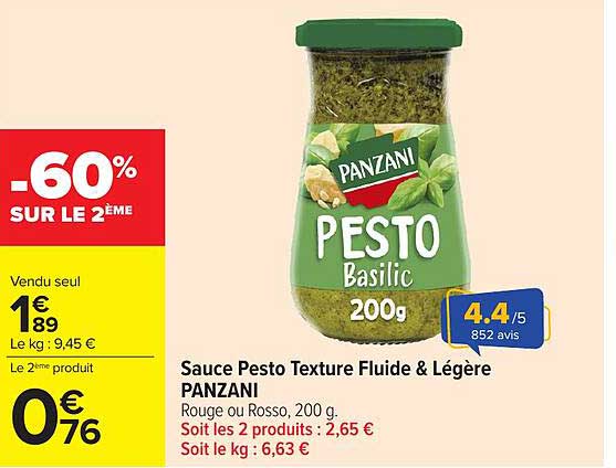 PANZANI PESTO Basilic