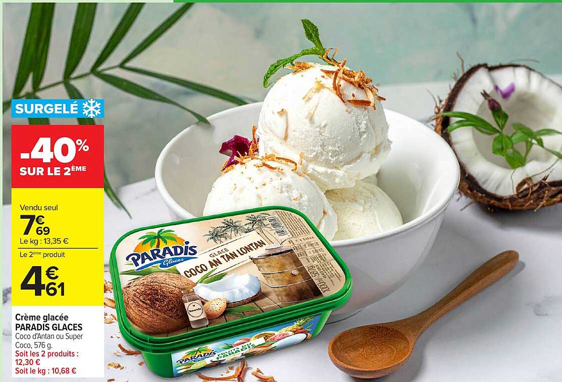 PARADIS GLACES Crème glacée