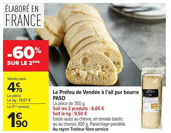 PASO Le Préfou de Vendée à l'ail pur beurre