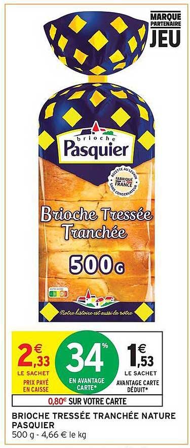 Pasquier Brioche Tressée Tranchée