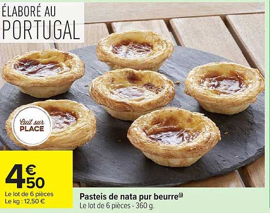 Pasteis de nata pur beurre