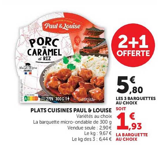 Paul & Louise Porc au caramel et riz