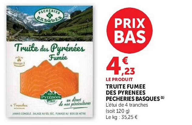 Pêcheries Basques Truite des Pyrénées Fumée