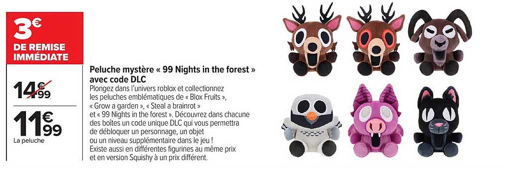 Peluche mystère « 99 Nights in the forest »