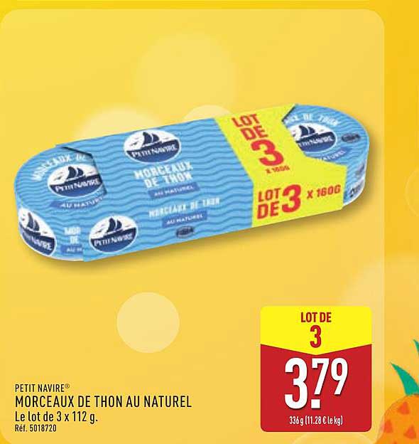Petit Navire MORCEAUX DE THON AU NATUREL