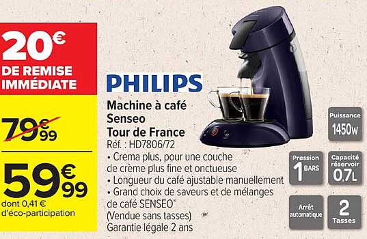 PHILIPS Machine à café Senseo Tour de France