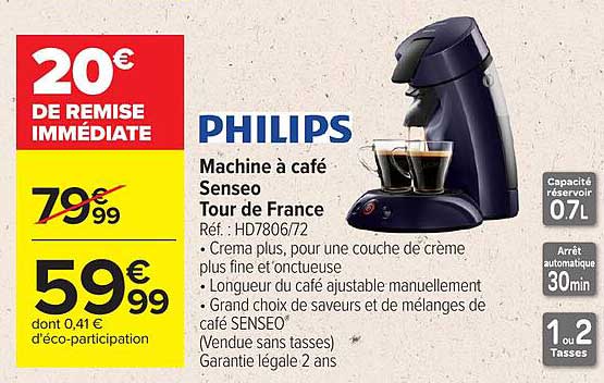 PHILIPS Machine à café Senseo Tour de France