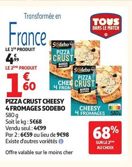 PIZZA CRUST CHEESY 4 FROMAGES SODEBO