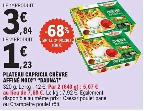 Plateau Capricia Chèvre Affiné Noix Daunat