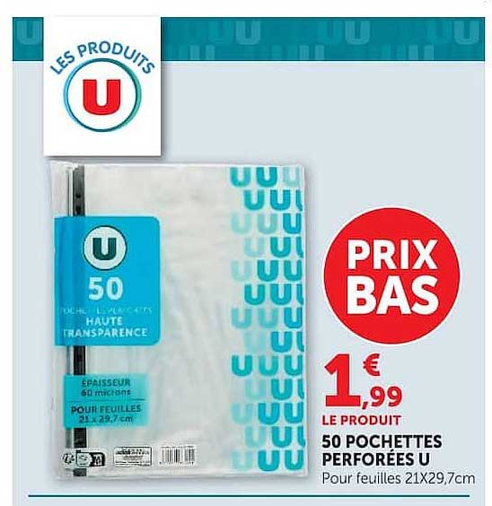 Pochettes perforées U