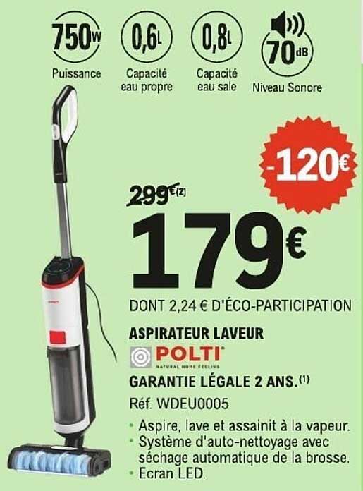 POLTI ASPIRATEUR LAVEUR