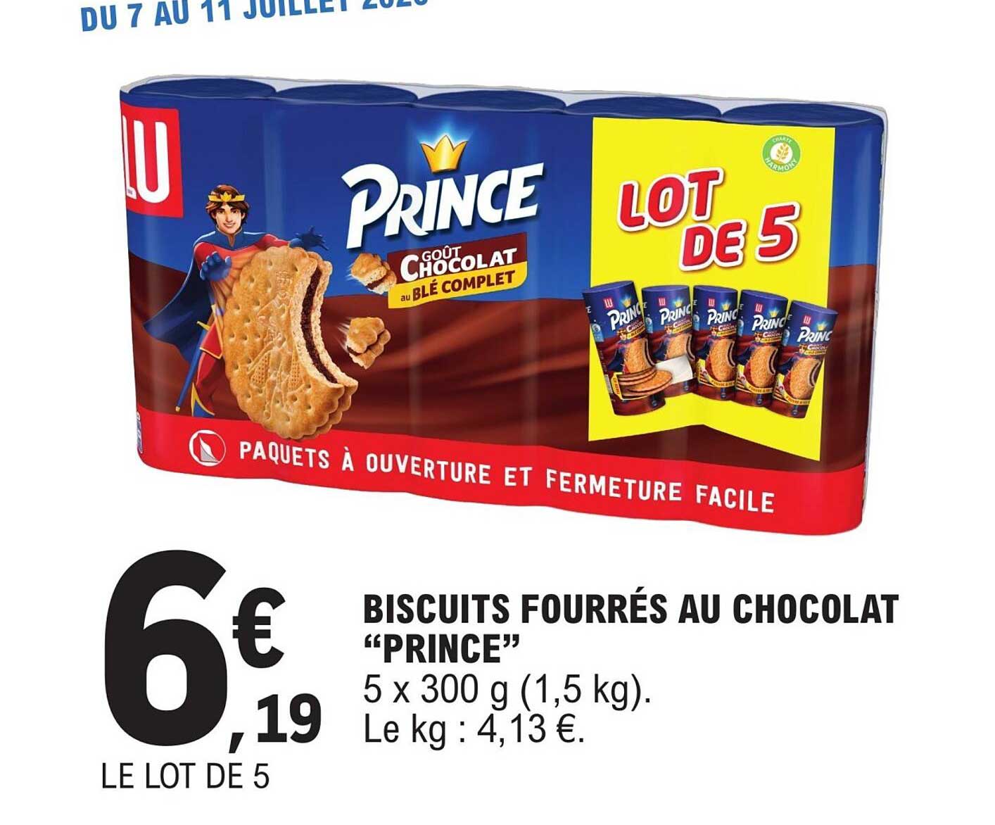 Prince Biscuits fourrés au chocolat