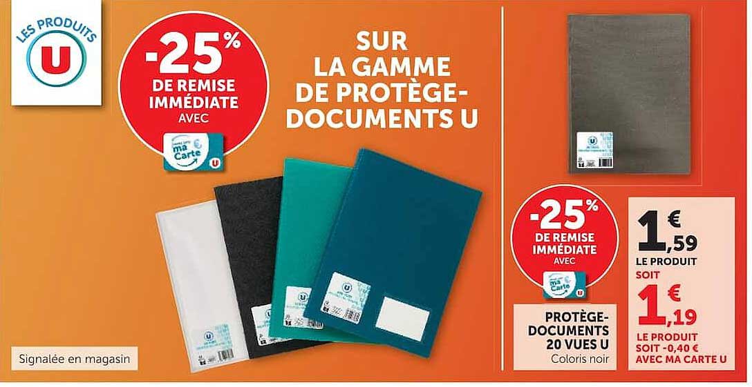 Protège-documents U