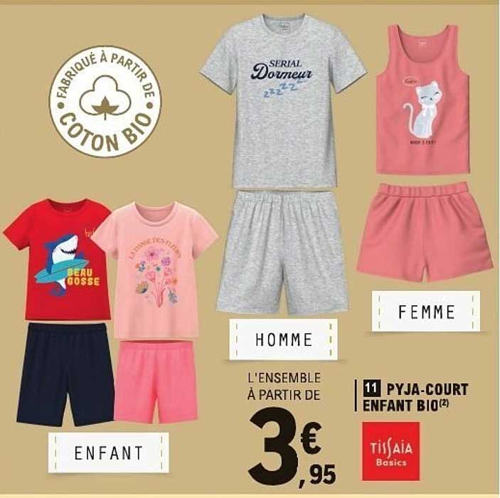 PYJA-COURT ENFANT BIO