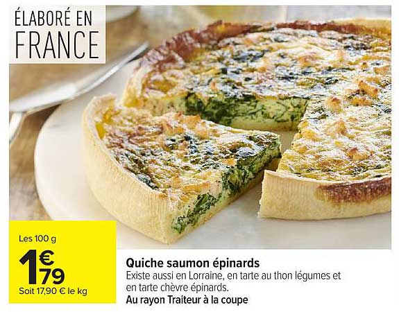 Quiche saumon épinards