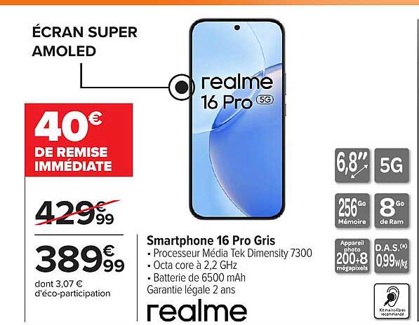 realme 16 Pro Gris