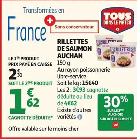 Rillettes de saumon Auchan