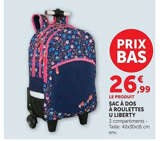 Sac à dos à roulettes U Liberty