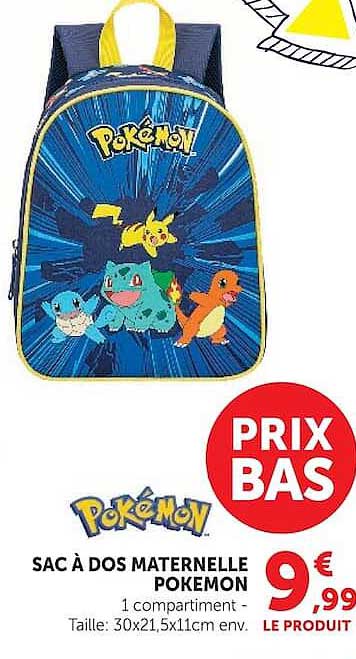 SAC À DOS MATERNELLE POKEMON