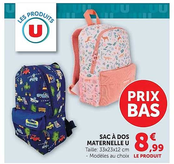 SAC À DOS MATERNELLE U
