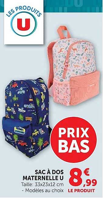 SAC À DOS MATERNELLE U