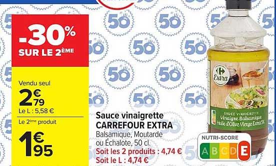 Sauce vinaigrette CARREFOUR EXTRA
