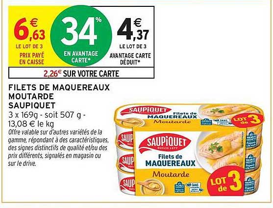 Saupiquet Filets de Maquereaux Moutarde