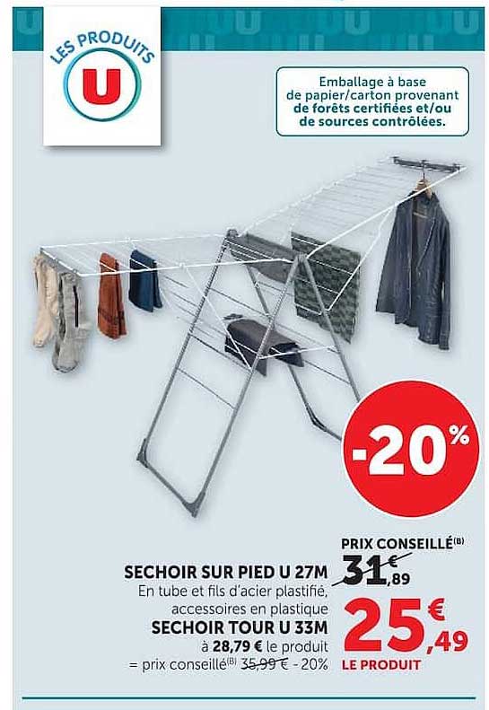SECHOIR SUR PIED U 27M