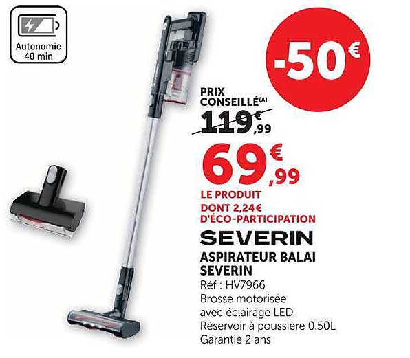 SEVERIN ASPIRATEUR BALAI