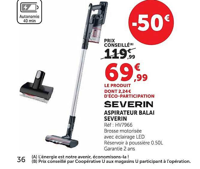 SEVERIN ASPIRATEUR BALAI SEVERIN