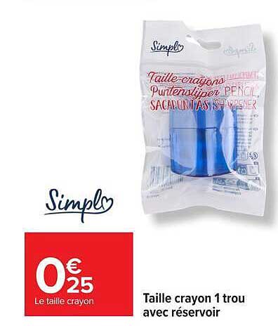 Simple Taille crayon