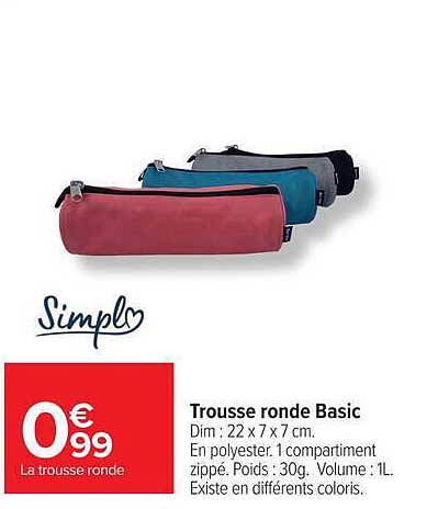 Simpler Trousse ronde Basic
