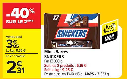 SNICKERS Minis Barres